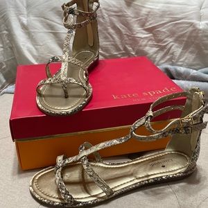 EUC Kate spade snakeskin print sandals